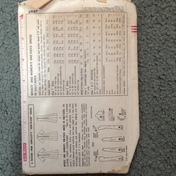 Lot of 3 Vintage CUT & COMPLETE 1960s Day Dress Patterns, Bust 35 - Picture 7 of 7